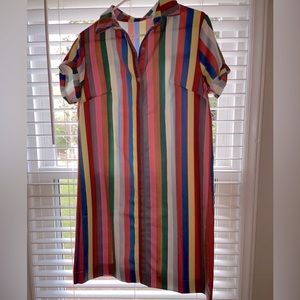 Colorful shift polo dress